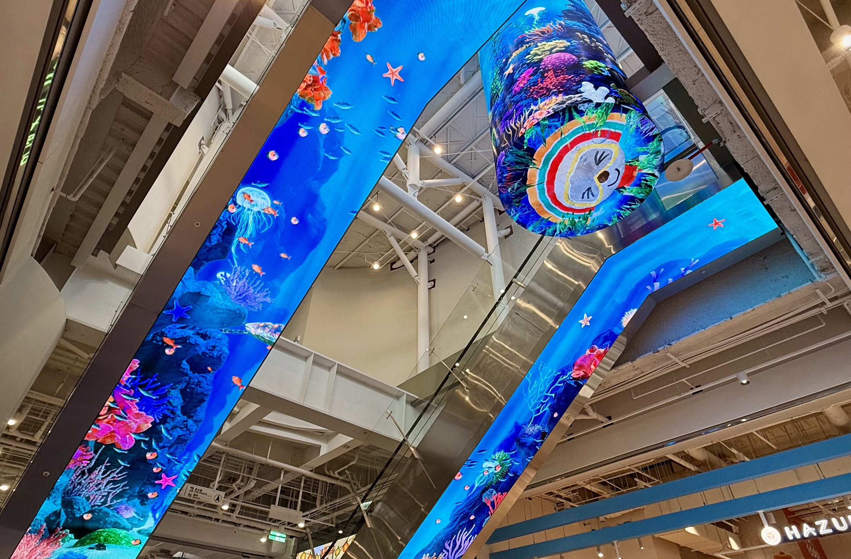 達擎與傑可達整合先進顯示技術與軟硬體應用服務，提供一系列大型LED顯示解決方案，為全新改裝開幕的「清水服務區」佈局嶄新視覺體驗。